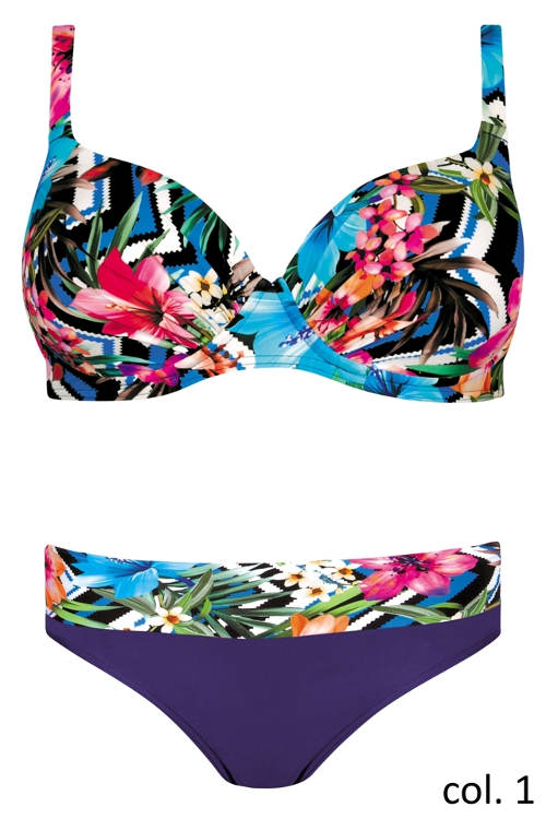 Dvojdielne kvetované plavky pre plnoštíhle Self