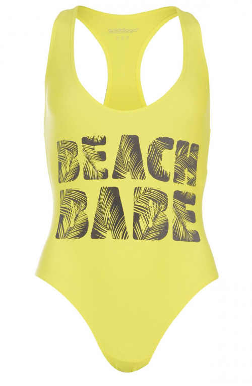 Dámske jednodielne plavky s nápisom Beach Babe