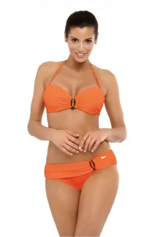 Módne dvojdielne plavky v oranžovej farbe