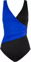 Jednodielne čierno-modré plavky pre ženy