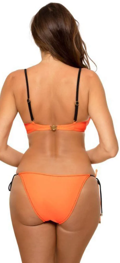 Oranžové dámske dvojdielne plavky